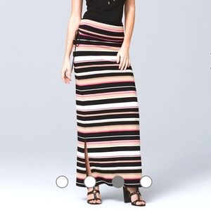 White House Black Market Convertible Striped Maxi